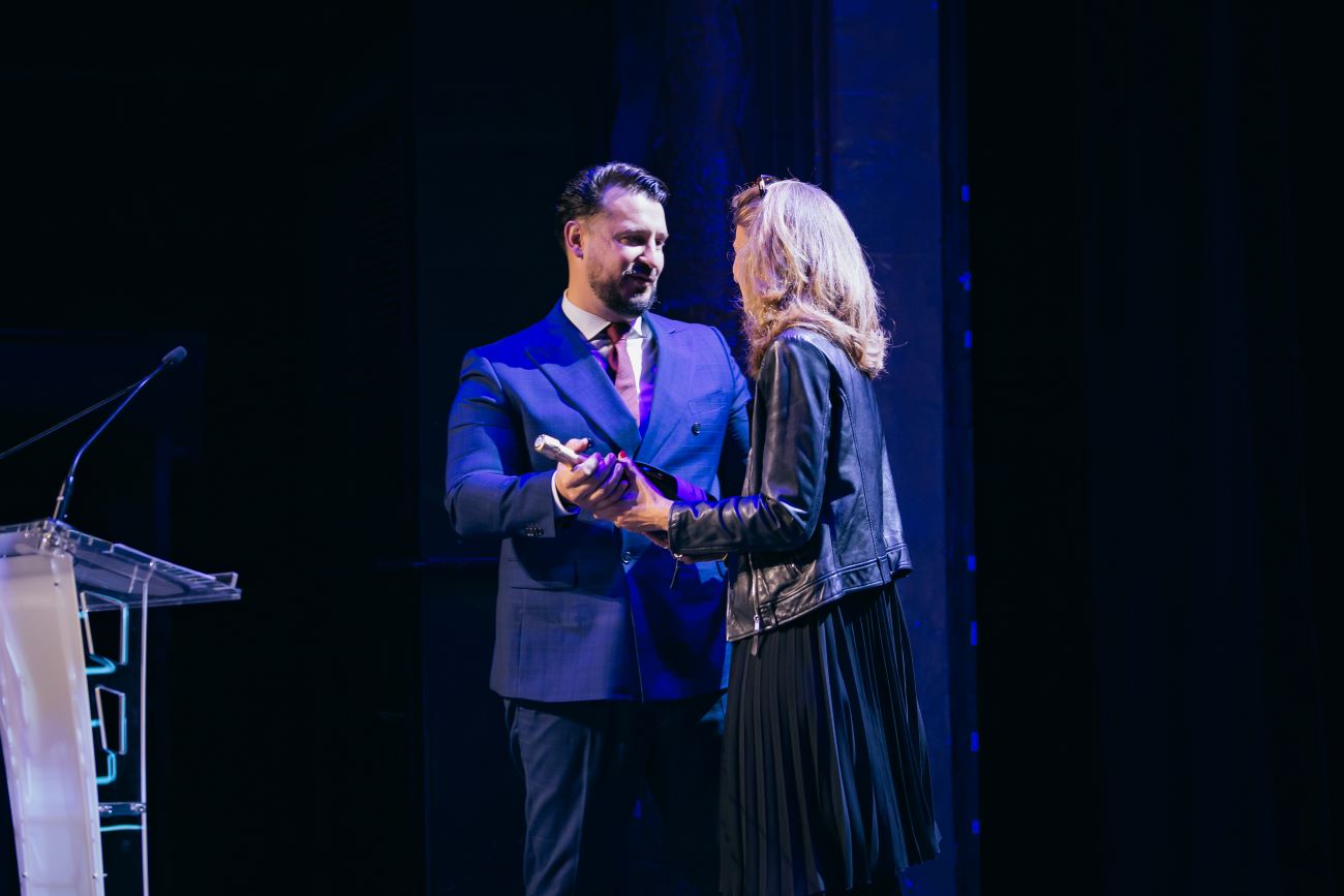 Stéphanie et Antoine sur scène